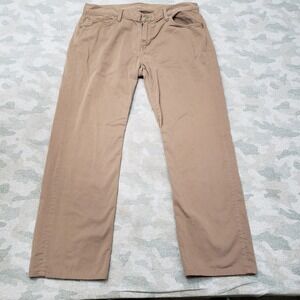 7 For All Mankind Pants Mens 36 Brown Pockets Austyn Straight Leg
